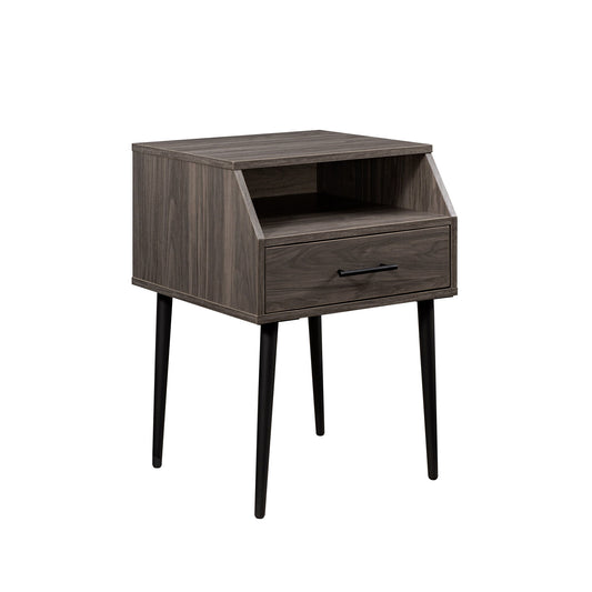 Contemporary Angled Nightstand - Slate Gray