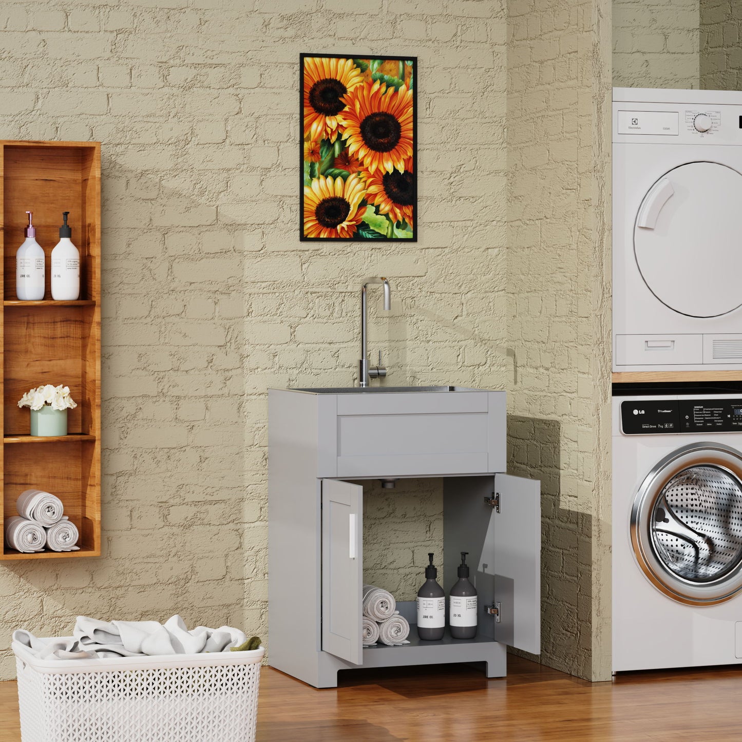 Paint Free Laundry Tub Cabinet With Stainless Steel Combo (Update)