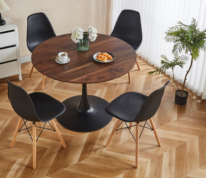 Tulip Table Mid-Century Dining Table With Round MDF Table Top, Pedestal Dining Table, End Table Leisure Coffee Table