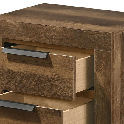 Morales - Rustic Nightstand - Oak