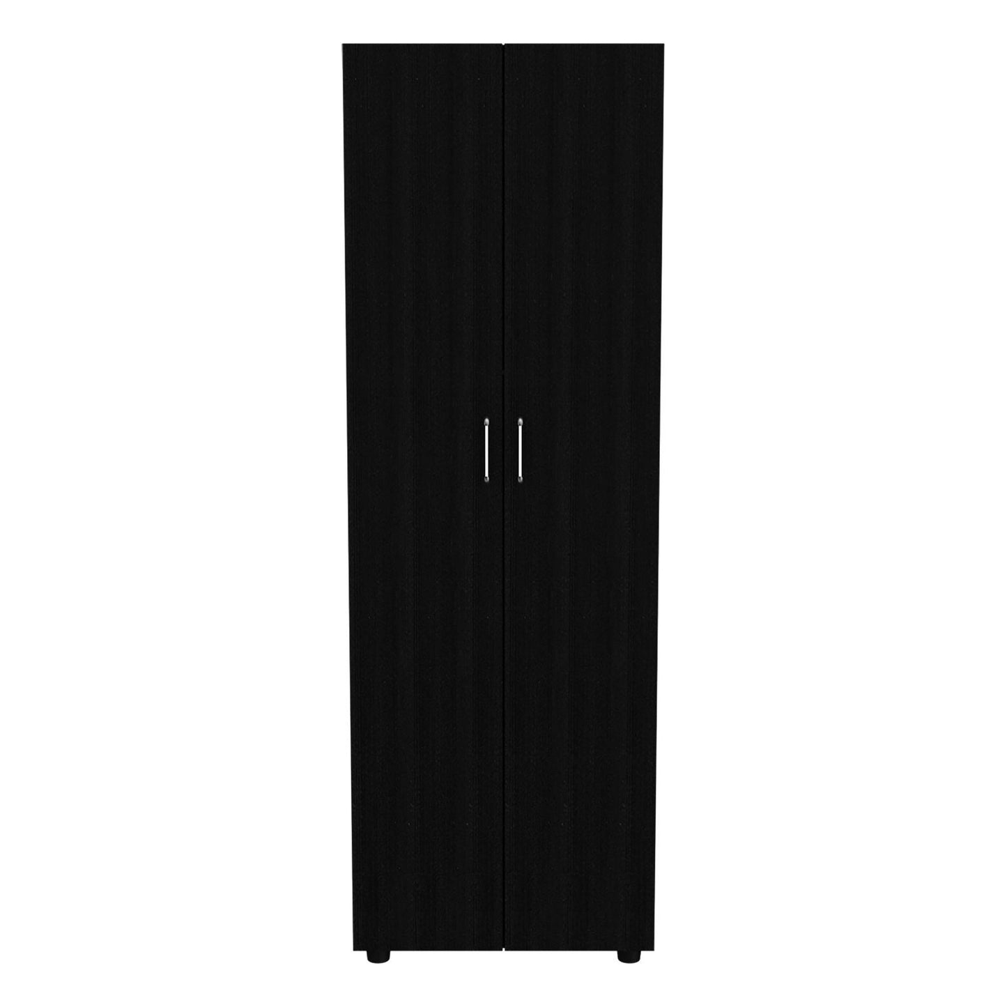 Armoire Organiser, Two Shelves, Rod, Double Door Cabinet Armoire