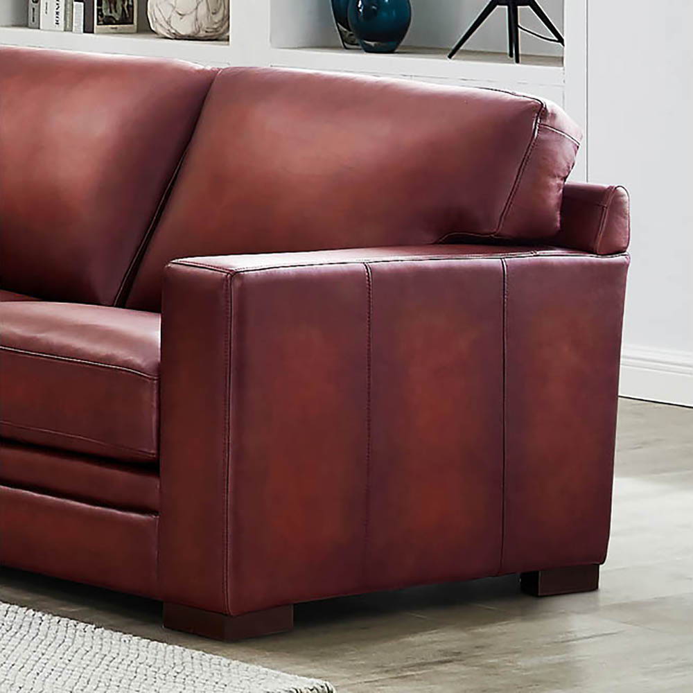 Dillon - Waxy Pull Up Leather Sofa - Mocha