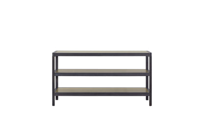 Console Table With Metal Insets - Black