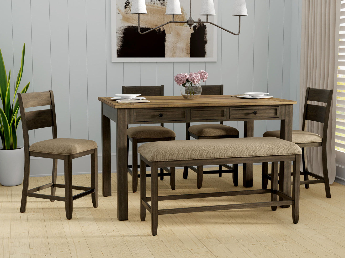 Velvety - 6 Piece Gathering Dining Set