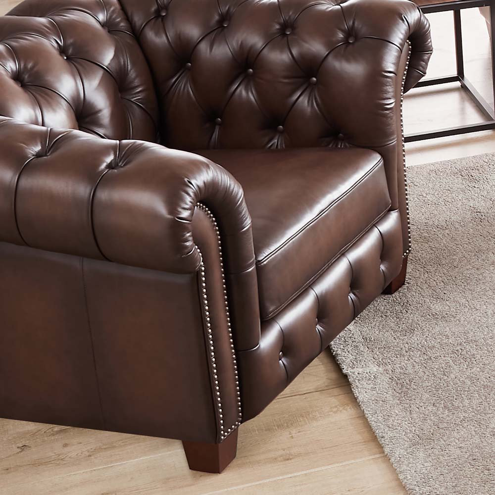 Versailles - Leather Chair - Caramel