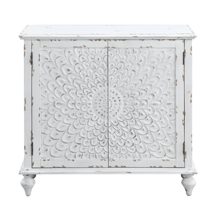 Daray - Antique Console Cabinet - White