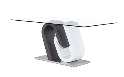 Anne - Dining Table - White / Gray