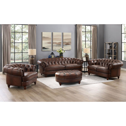 Newport - Leather Sofa - Caramel