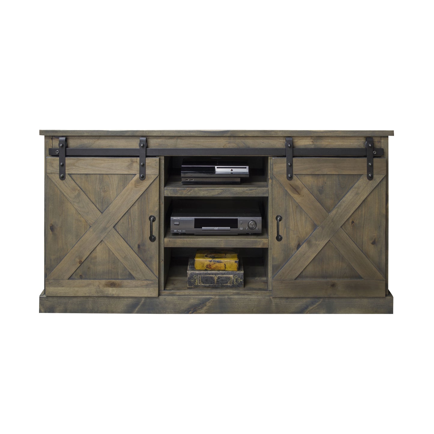 Farmhouse - Corner TV Stand - Barnwood