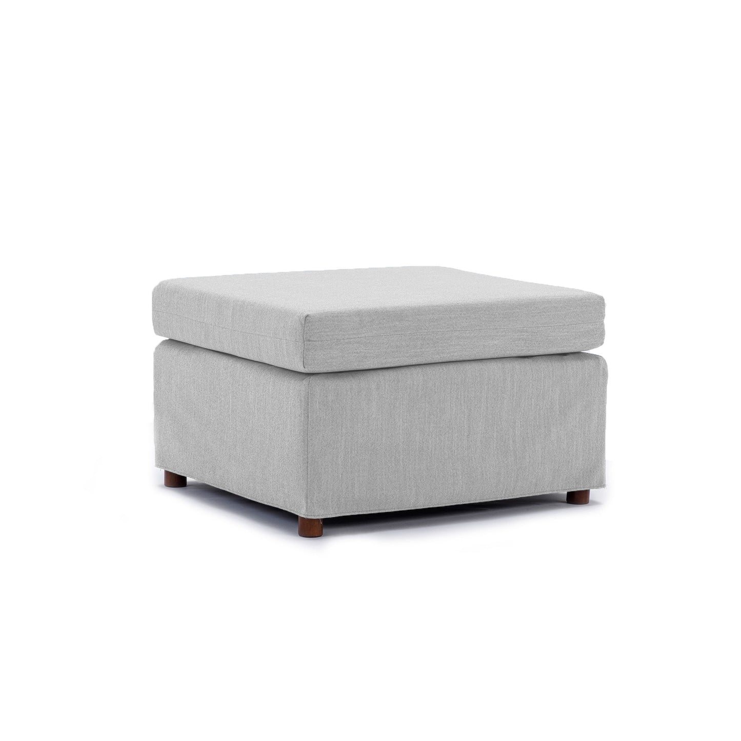 Single Movable Ottoman For Modular Sectional Sofa Couch Without Storage Function, Cushion Covers Removable And Washable