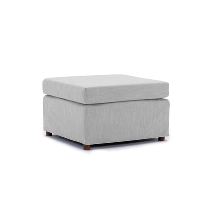 Single Movable Ottoman For Modular Sectional Sofa Couch Without Storage Function, Cushion Covers Removable And Washable