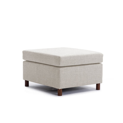 Single Movable Ottoman For Modular Sectional Sofa Couch Without Storage Function, Cushion Covers Removable And Washable