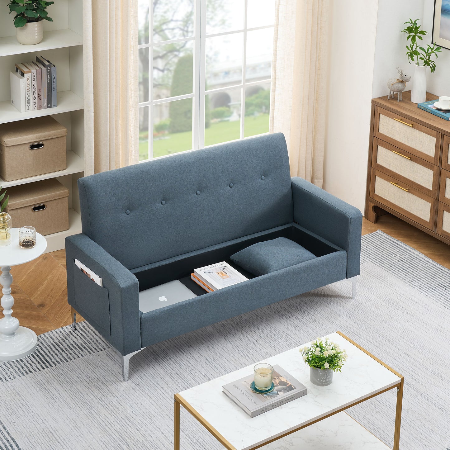 Multi-Functional Storage Comfortable Double Sofa, Suitable For Living Room, Apartment, Home Office