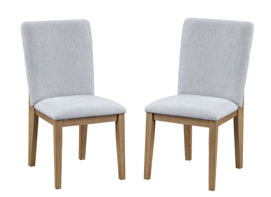 Delphine - Linen Fabric 19" Dining Chair (Set of 2) - Gray