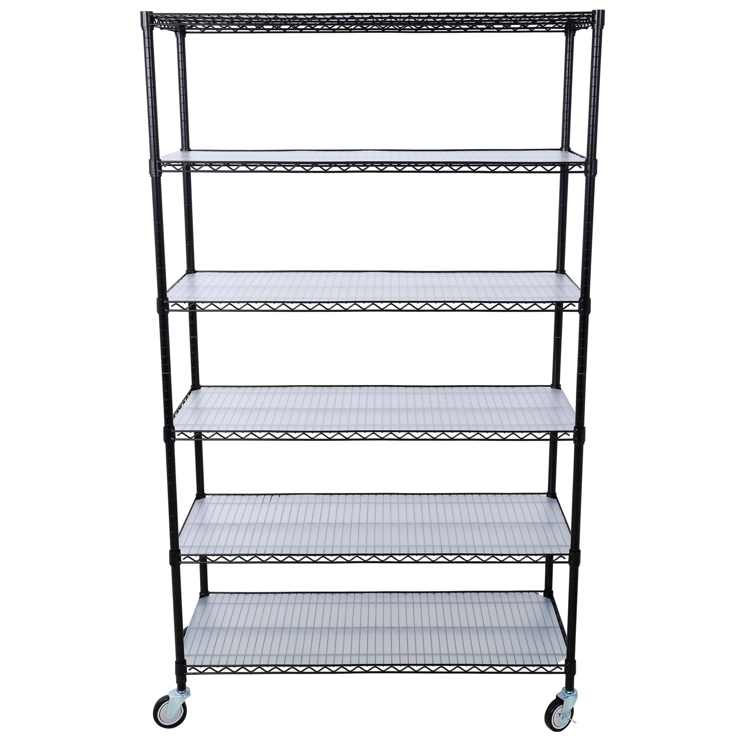 6 Tier 6000Lbs Capacity Nsf Metal Shelf Wire Shelving Unit, Heavy Duty Adjustable Storage Rack With Wheels & Shelf Liners For Commercial Grade Utility Steel Storage Rack