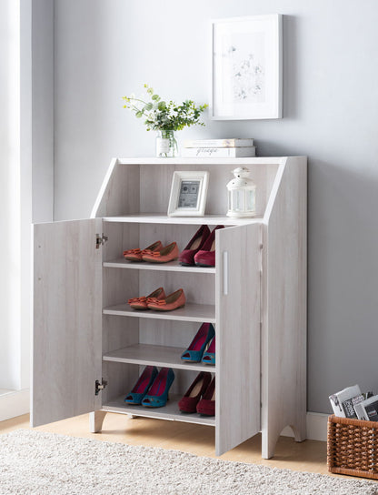 Modern Shoe / Storage Cabinet Two Door With 4 Shelves