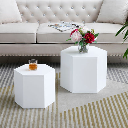 Hexahedron Coffee Tables For Living Room, Office, Bedroom (Set of 2)