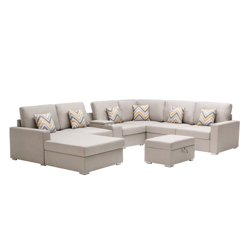 Nolan - 8 Piece Sectional Sofa With Interchangeable Legs