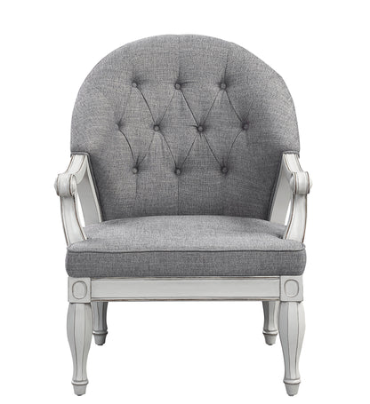 Florian - Antique Chair - Gray / White