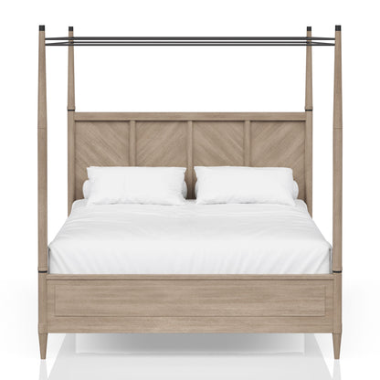 Transitional Styling Canopy Bed