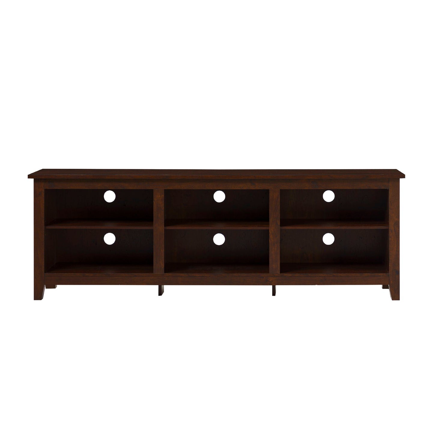 Modern Transitional 3 Shelf Open Storage 70" TV Stand For 80" TVs