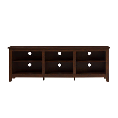 Modern Transitional 3 Shelf Open Storage 70" TV Stand For 80" TVs