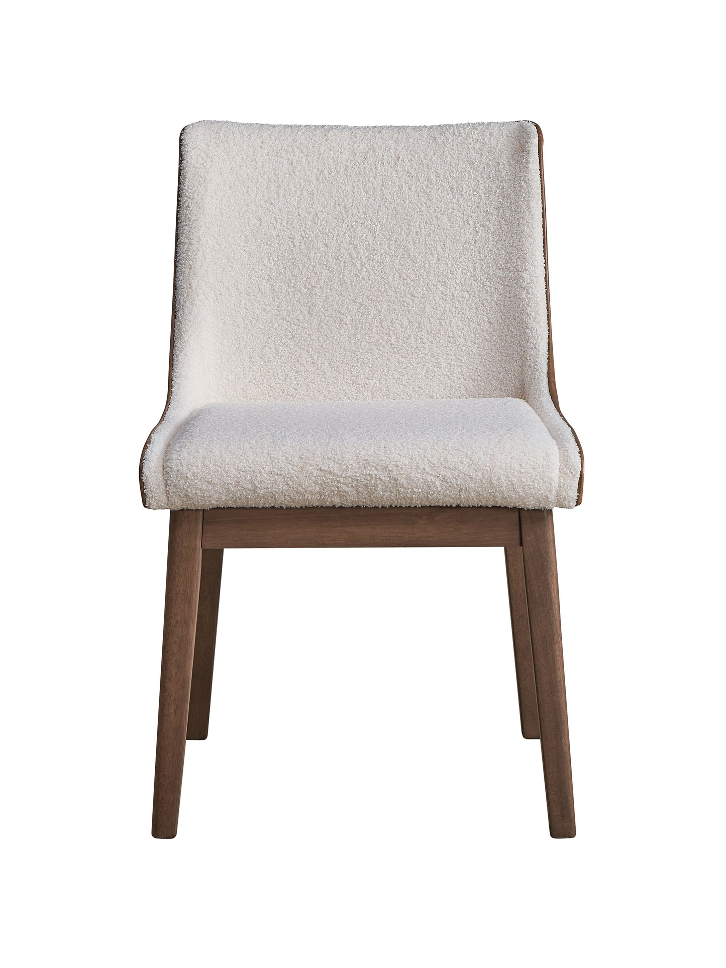 Ginny - Boucle Velvet Side Chair (Set of 2) - Walnut