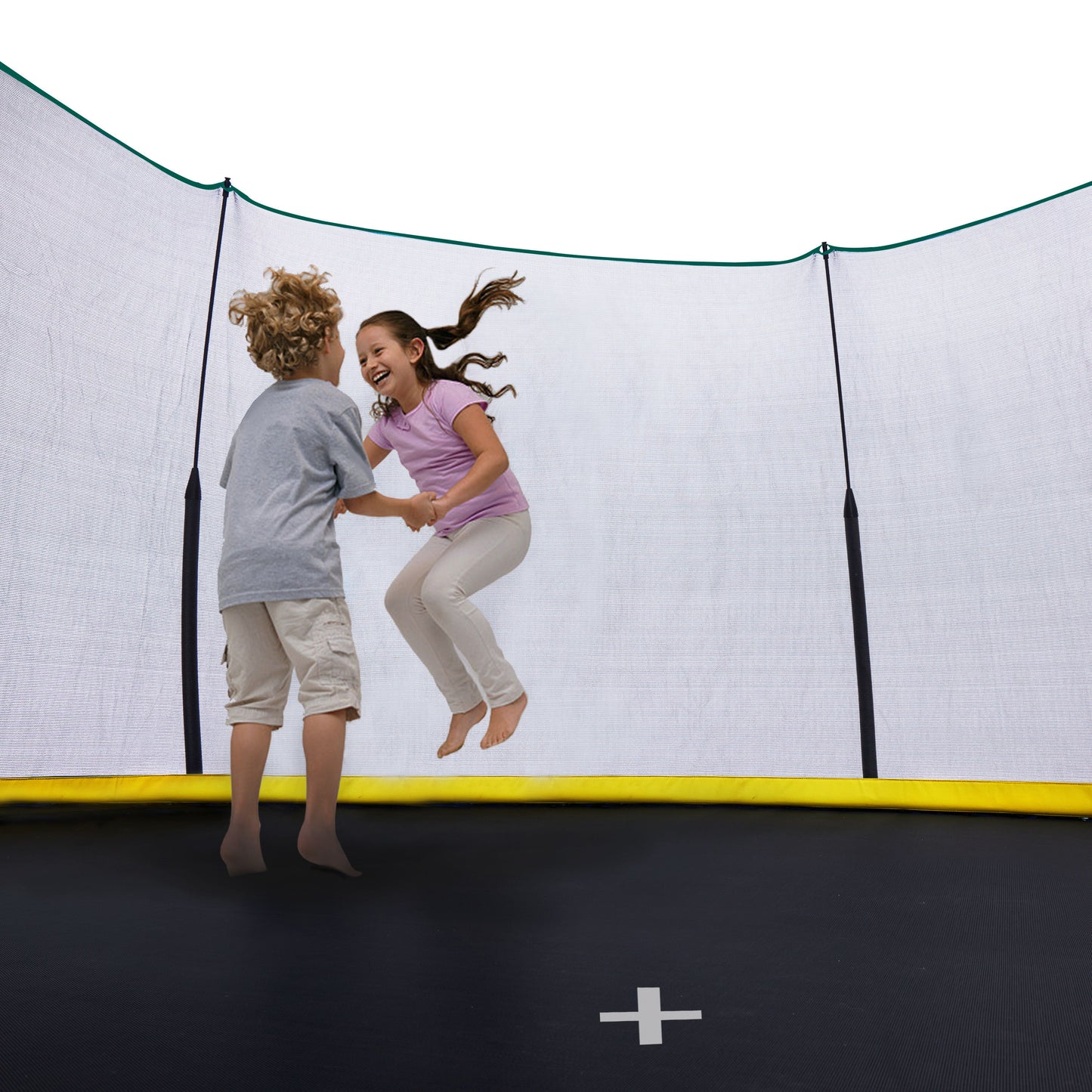 Recreational Trampolines With Enclosure For Kids And Adults With Patented Fiberglass Curved Poles