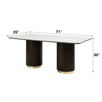 Clayten - Engineered Marble Top Dining Table - Marble