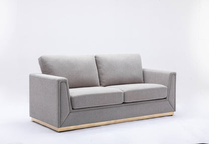 Valin - Linen Sofa For Living Room - Gray