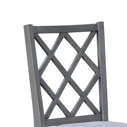 Carlisle - Cross Back Side Dining Chair (Set of 2) - Gray