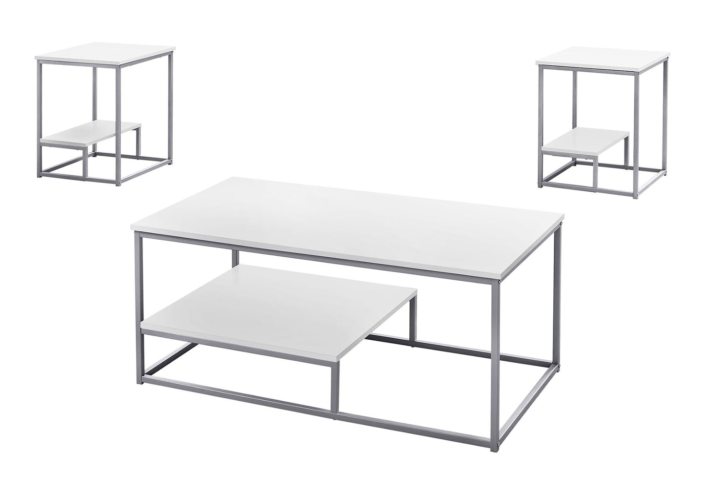 Table Set, Coffee, End, Side, Accent, Living Room, Contemporary & Modern (Set of 3)