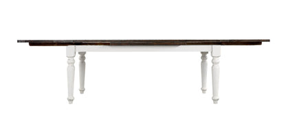 Mountina - Dining Table With Leafs - Brown / White