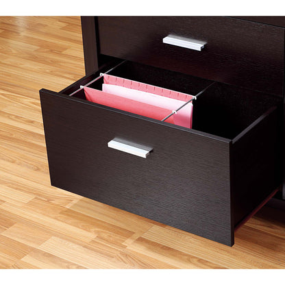 Office File Credenza, Work Office Printer Cabinet With Storage Drawers And File Cabinet - Red Cocoa