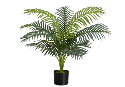 34" Tall, Artificial Plant, Palm Tree, Indoor, Faux, Fake, Floor, Greenery, Potted, Real Touch, Decorative - Green / Black