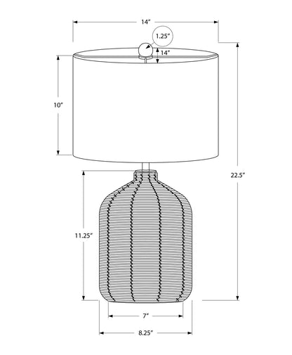 Lighting, Table Lamp, Rattan, Modern