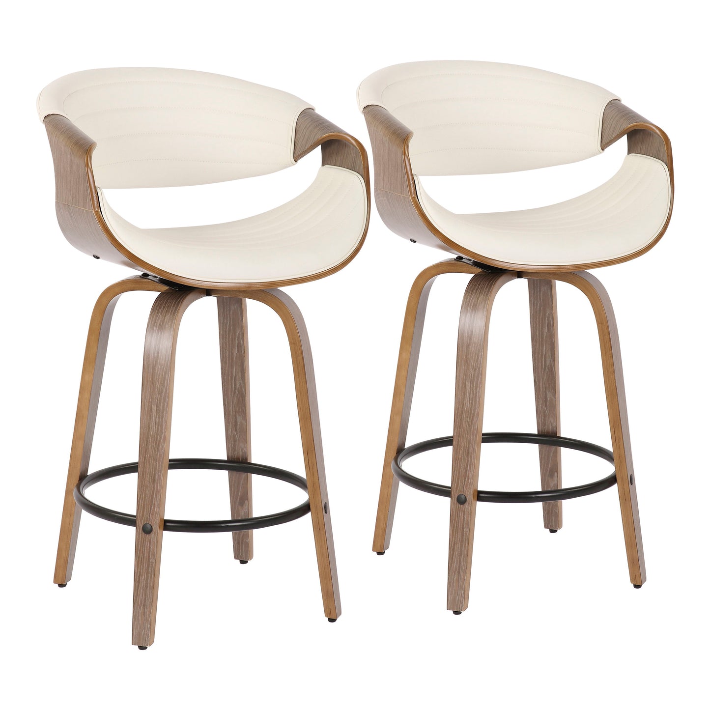 Symphony - Mid Century Modern Counter Stool (Set of 2)