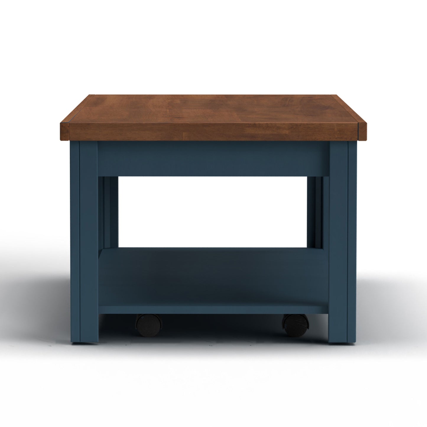 Nantucket - Chairside Table Wooden - Blue Denim, Whiskey