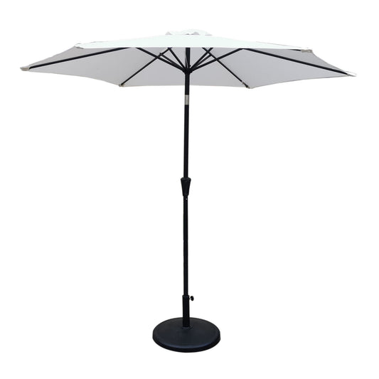 8.8' Outdoor Aluminum Patio Umbrella With 42 Pound Round Resin Umbrella Base