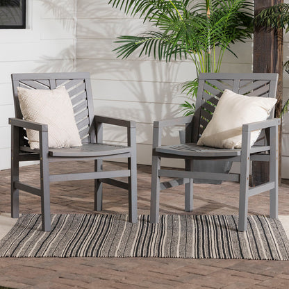 Modern 2 Piece Chevron Patio Chairs