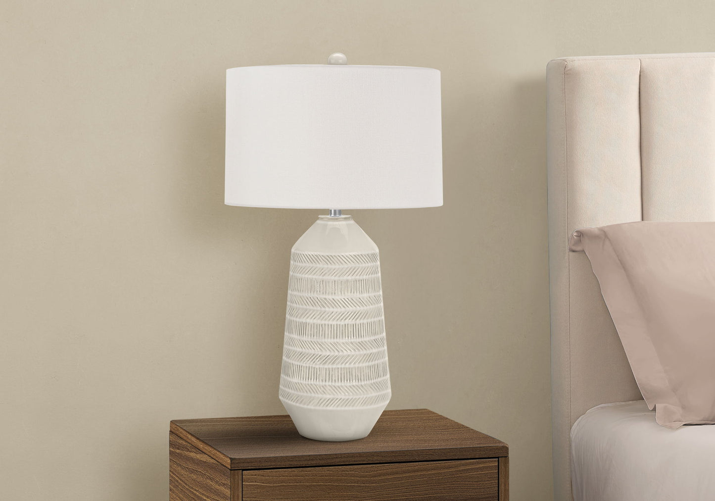 Contemporary Lighting, Table Lamp, Ceramic - Cream