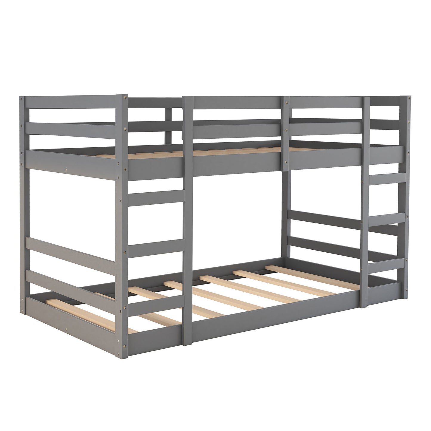 Twin Over Twin Bunk Bed With Ladder