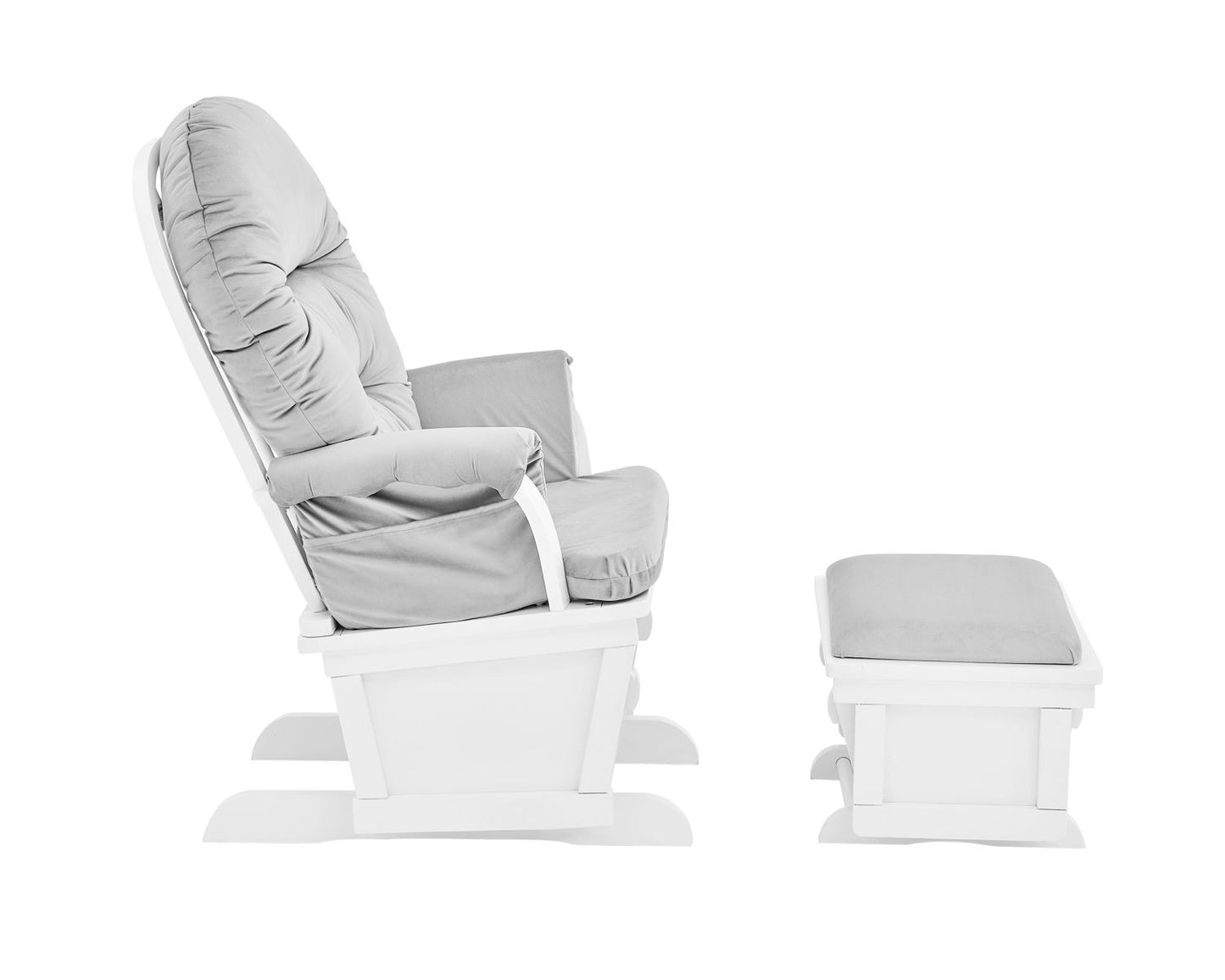 Madison - Glider & Ottoman - White Base