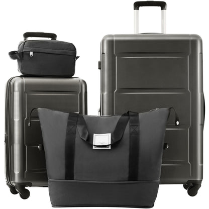 2 Piece Luggage Set With Bags Expanable Spinner Wheels ABS Lightweight Suitcase With Tsa Lock 20" / 28"