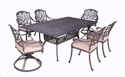 Rectangular 84.2" Long Dining Set With Sunbrella Cushions