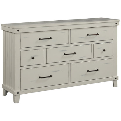 7 Drawer Dresser - White