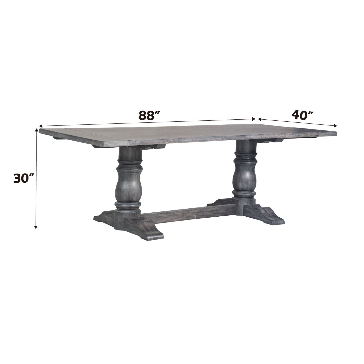 Leventis - Dining Table - Weathered Gray