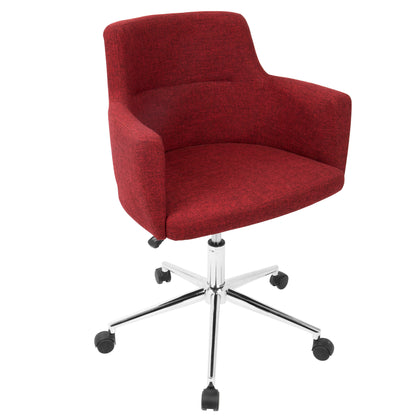 Andrew - Contemporary Adjustable Office Chair - Red