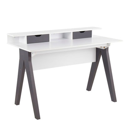 Wishbone - Contemporary Desk - Gray / White