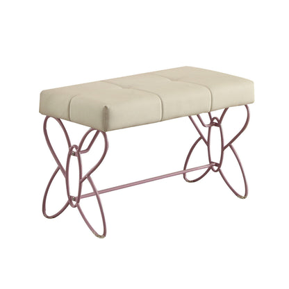 Priya II - Synthetic Leather Purple Bench - Purple / White